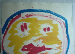 Anton Heyboer - Acrylverf , Portret , woman with …. – 107 x 79 cm kopen? Bied vanaf 1!