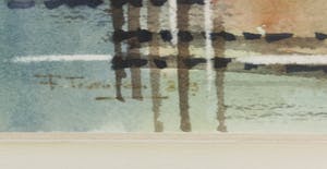 Frank Treuren - Aquarel, Abstracte compositie - Ingelijst kopen? Bied vanaf 40!