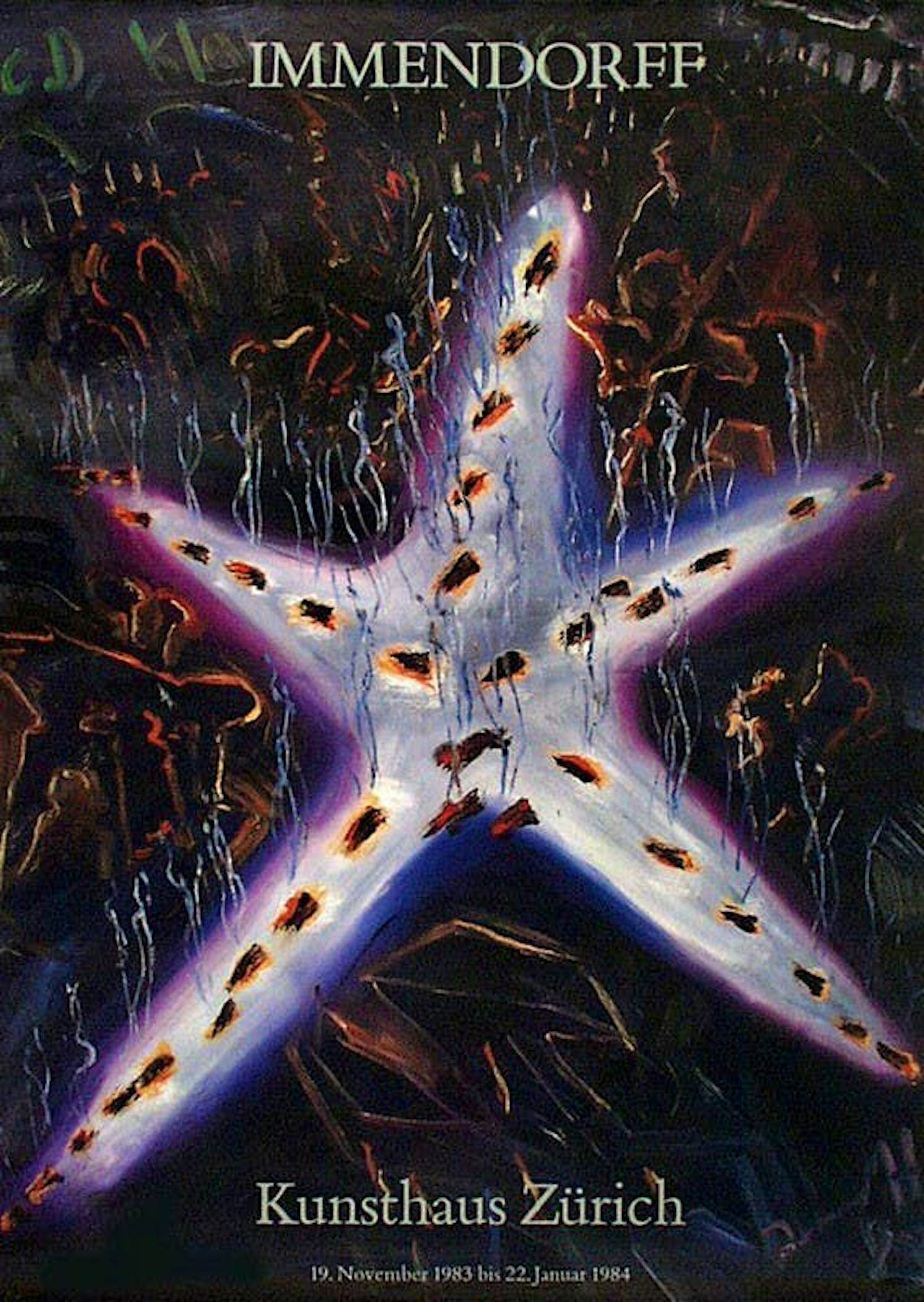 Jörg Immendorff - tentoonstellingsaffiche verkocht voor € 20!