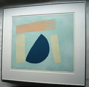 Wil Klaassen - Ingelijste zeefdruk , Abstracte voorstelling – Lijst, 78 x 87 cm kopen? Bied vanaf 1!