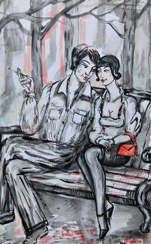 Natia Antadze - " Parr im Park " kopen? Bied vanaf 1!