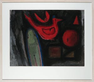 Theo van der Horst - Olieverf op papier, Vrouw met vuurvogel - Ingelijst kopen? Bied vanaf 35!