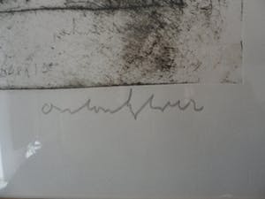 Anton Heyboer - Ets, eigen druk. Titel," Atelier Anton Heyboer". kopen? Bied vanaf 150!