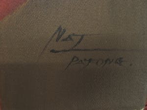 Niet of onleesbaar gesigneerd - Thailand - GROOT olieverf op doek "lezende jonge Monnik" gesigneerd kopen? Bied vanaf 1!