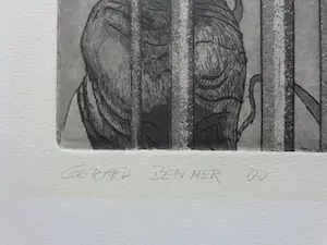 Gerard Benner - KOPPEL / ZW-W ETS / 31x30cm / SIG / 1980 kopen? Bied vanaf 20!