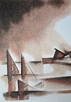 Jeroen Henneman - Westeinderplas met Zeilschepen en Watertoren - Litho - Kleine oplage kopen? Bied vanaf 10!