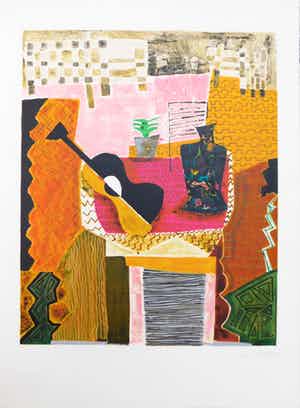 Wendy Chazin - Composition with Guitar verkocht voor € 30!