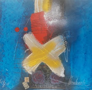 Theo Koster - Indiaprent X op blauw kopen? Bied vanaf 20!