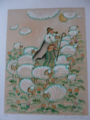 Francoise Deberdt - Litho, Titel. IN DE VELDEN - HERDER EN SCHAPEN kopen? Bied vanaf 35!