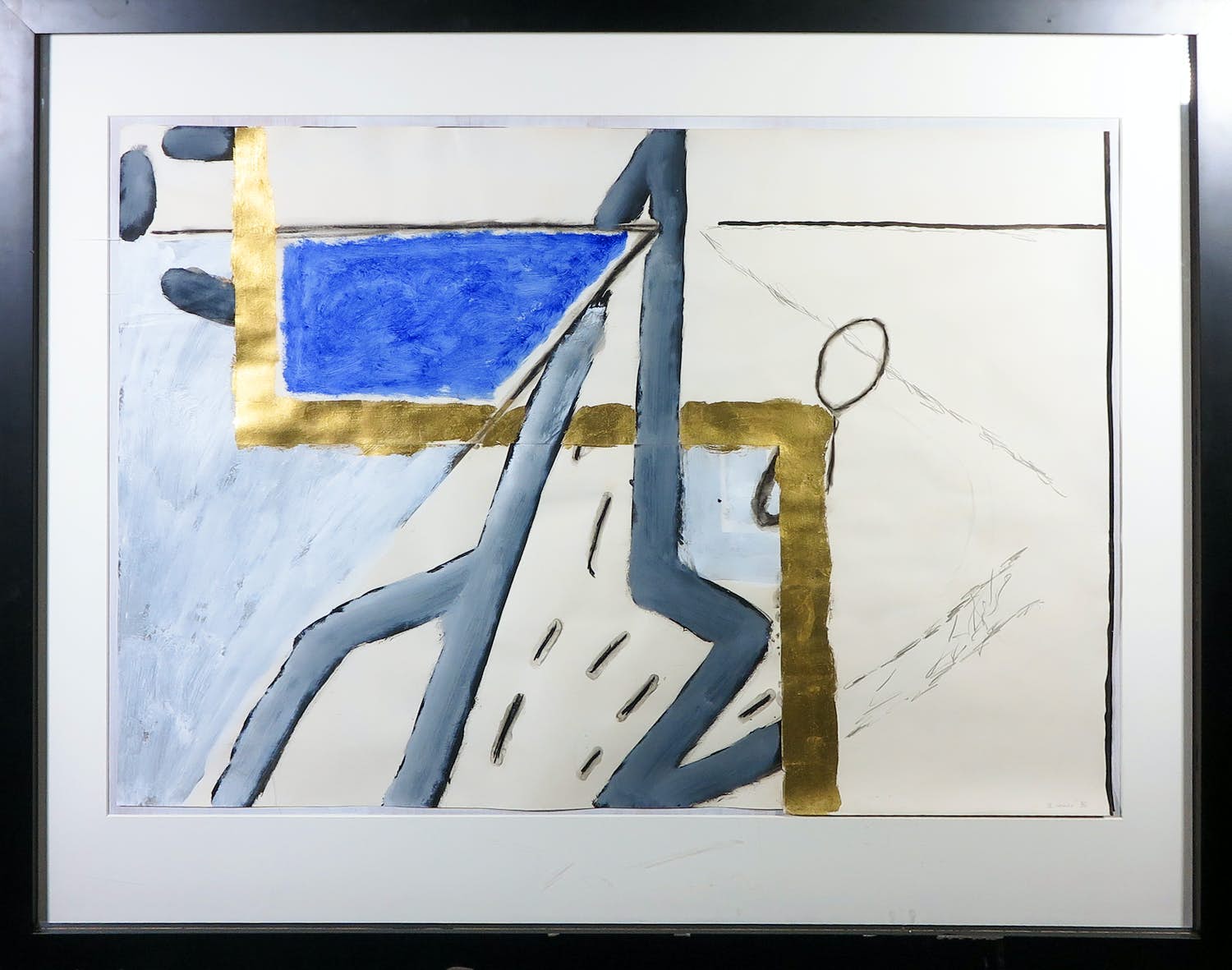 Agnes Maes - Gemengde techniek op papier, Zonder titel - Ingelijst (Groot) verkocht voor € 300!