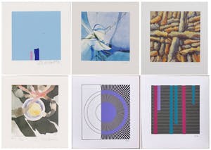 Bodo Schramm - e.a: collectie van zes zeefdrukken: Abstracte composities I t/m VI kopen? Bied vanaf 24!