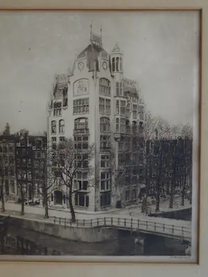 Dirk Harting - Ets , Hollandsche Levensverzekerings Bank Amsterdam – 1914 kopen? Bied vanaf 1!