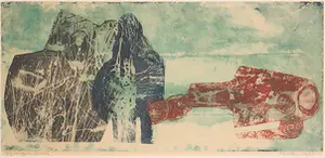 Jan Montyn - Kleurenets, Zonder titel - Ingelijst kopen? Bied vanaf 60!