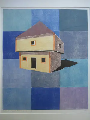 Henriette Boerendans - Houtsnede "17 mei" in fraaie Barth lijst! kopen? Bied vanaf 1!