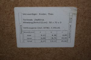Theo Koster - Zeefdruk Nr. 343 - collage - Ingelijst kopen? Bied vanaf 50!