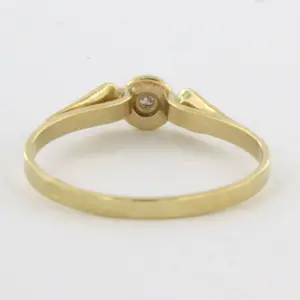 14k bicolour gouden ring bezet met een single cut geslepen diamant tot. 0.01ct kopen? Bied vanaf 55!
