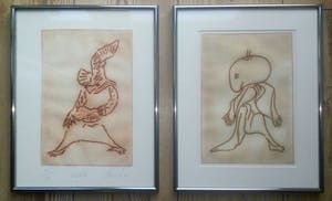 Reinhoud D'Haese - Rechter/Getuige - etsen - ingelijst kopen? Bied vanaf 225!