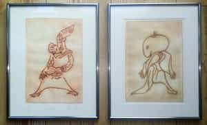 Reinhoud D'Haese - Rechter/Getuige - etsen - ingelijst verkocht voor € 225!