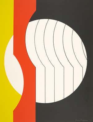 Cyril Lixenberg - Zeefdruk, Geometrische compositie verkocht voor € 40!