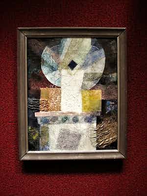 Niet of onleesbaar gesigneerd - gesigneerd (Cyrillisch) Russisch Abstract - Olieverf & Gemengde Techniek verkocht voor € 10!