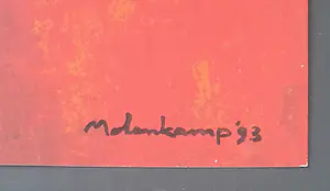 Nico Molenkamp - Abstracte compositie - Mooi ingelijst kopen? Bied vanaf 80!