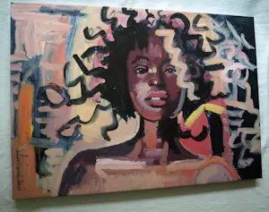 Peter Klashorst - Acrylverf op doek op houten frame , Vrouw – 70 x 100 cm - 2018 kopen? Bied vanaf 300!