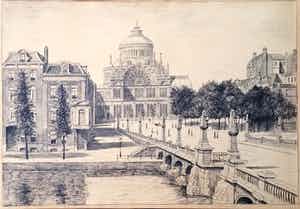 Jan F. Pannebakker - tekening - Paleis voor Volksvlijt te Amsterdam - 20716 verkocht voor € 75!