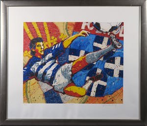 Adje Vandenberg - Zeefdruk, F.C. Zwolle - Ingelijst kopen? Bied vanaf 40!