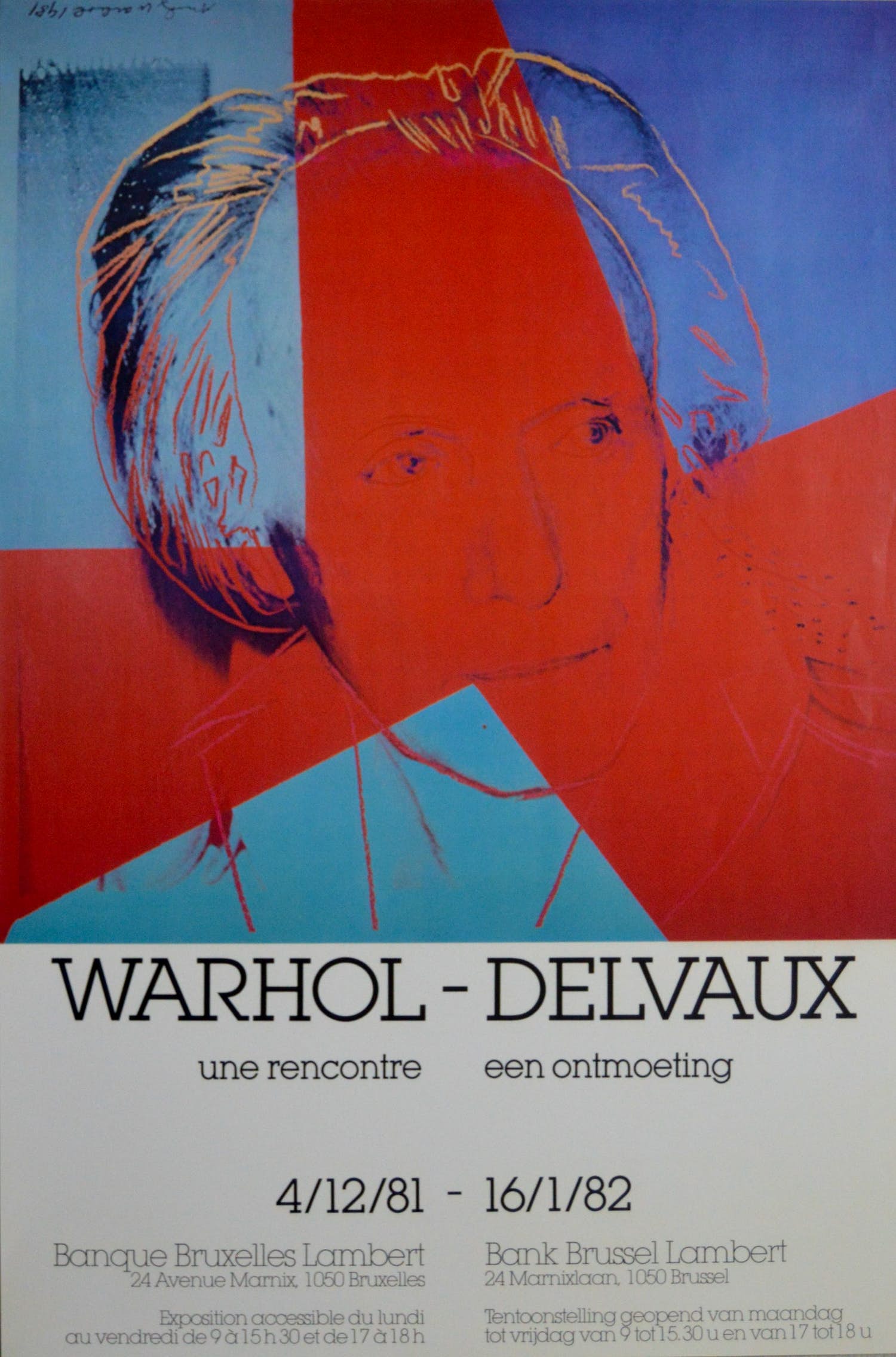 Andy Warhol - Warhol - Delvaux, une rencontre - een ontmoeting verkocht voor € 1!