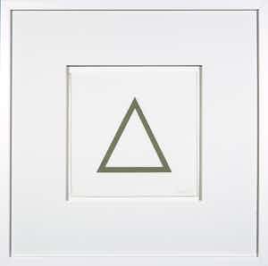 Sol LeWitt - Zeefdruk uit de serie 'Five Geometric Figures in Five Colors' - Ingelijst verkocht voor € 500!