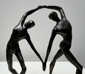 Corry Ammerlaan - Bronzen sculptuur | Samen hartenvormen kopen? Bied vanaf 20!