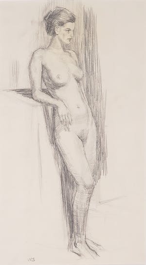 Wim Steijn - Tekening, Staand naakt kopen? Bied vanaf 40!