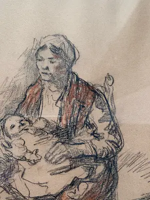 Bernard de Hoog - Vrouw met baby en portret kopen? Bied vanaf 200!