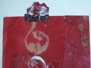 Maggy Voorsluys-Gomez - Collage en acrylverf , “Hiroshima” – ingelijst - 1992 kopen? Bied vanaf 50!