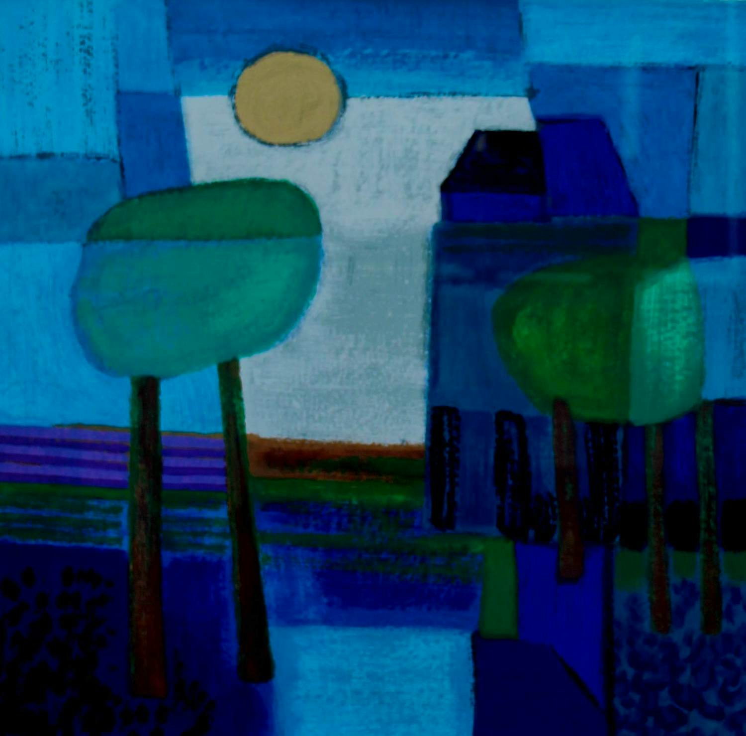 Ton Schulten - Ingelijste kleurenzeefdruk: ''Verstild landschap" - 1993 kopen? Bied vanaf 595!