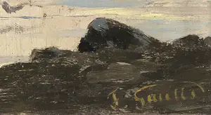 Fernand Gaulis - Olieverf op paneel, Zonsondergang kopen? Bied vanaf 300!