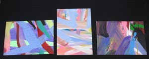Ton Biermans - Lot van drie acryl op papier inclusief catalogusboek kopen? Bied vanaf 1!
