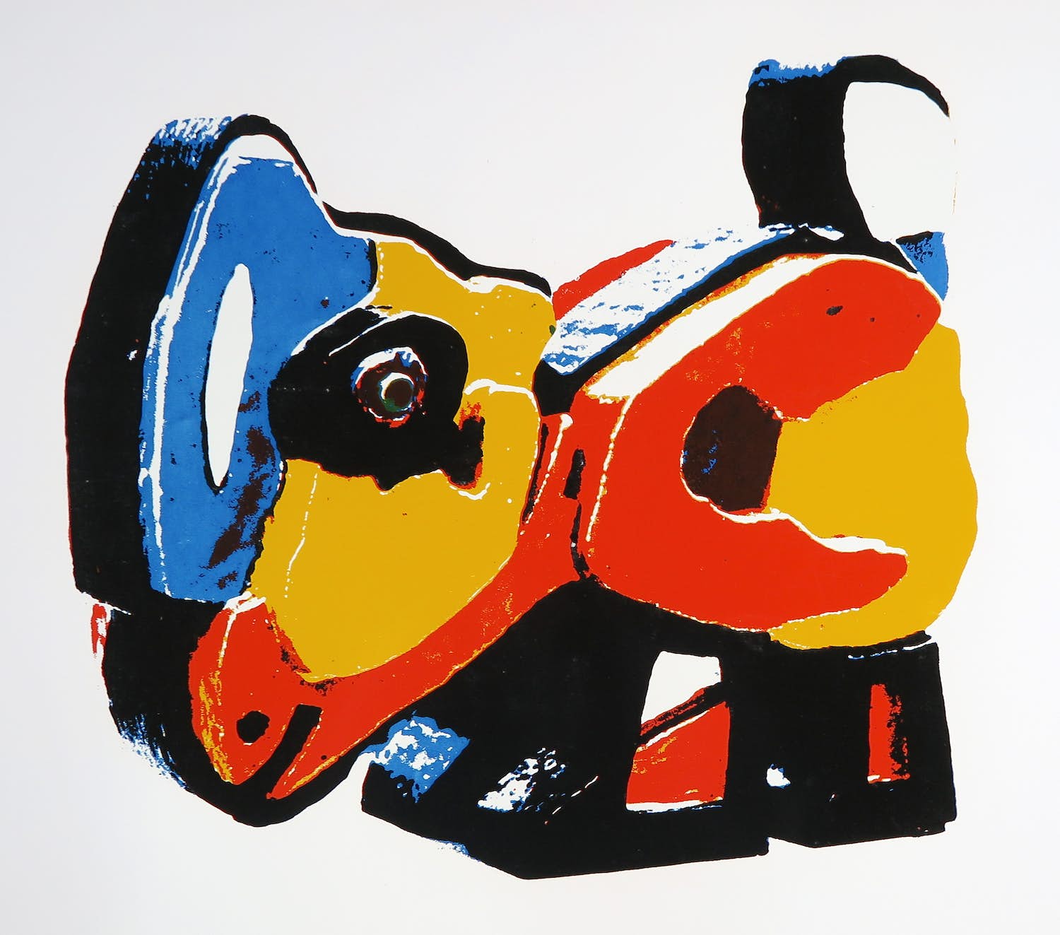 Karel Appel - Zeefdruk, De Kip kopen? Bied vanaf 1!