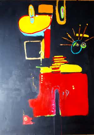 Olga Dengo - Z.T. Abstract figuur - Zeer groot - Nieuw verkocht voor € 400!