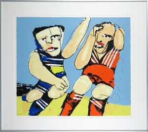 Herman Brood - Zeefdruk, Voetbal - Ingelijst kopen? Bied vanaf 200!
