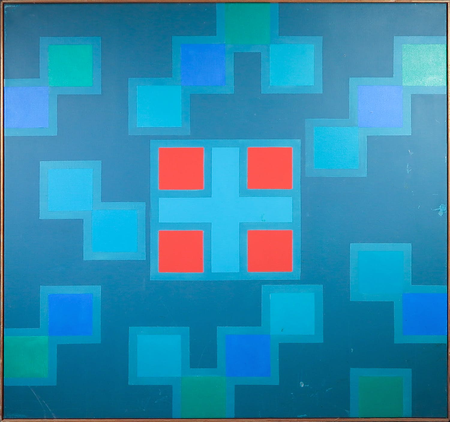 M. A. H. Reijner - Olieverf op doek, Compositie No. 2 - Ingelijst (Groot) verkocht voor € 1!