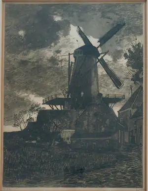 Willem Witsen - Ets en aquatint Korenmolen Wijk bij Duurstede kopen? Bied vanaf 180!