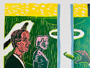 Roger Raveel - Voor de poort, 1988 kopen? Bied vanaf 1595!