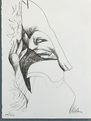 Hugo Claus - Fraaie lithografie - Oplage 100 - Gesigneerd - 1978 kopen? Bied vanaf 75!