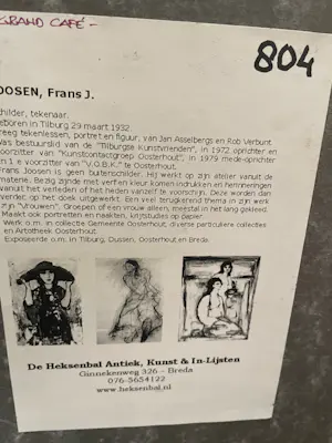 Frans Joosen - Prachtige tekening , in lijst kopen? Bied vanaf 59!