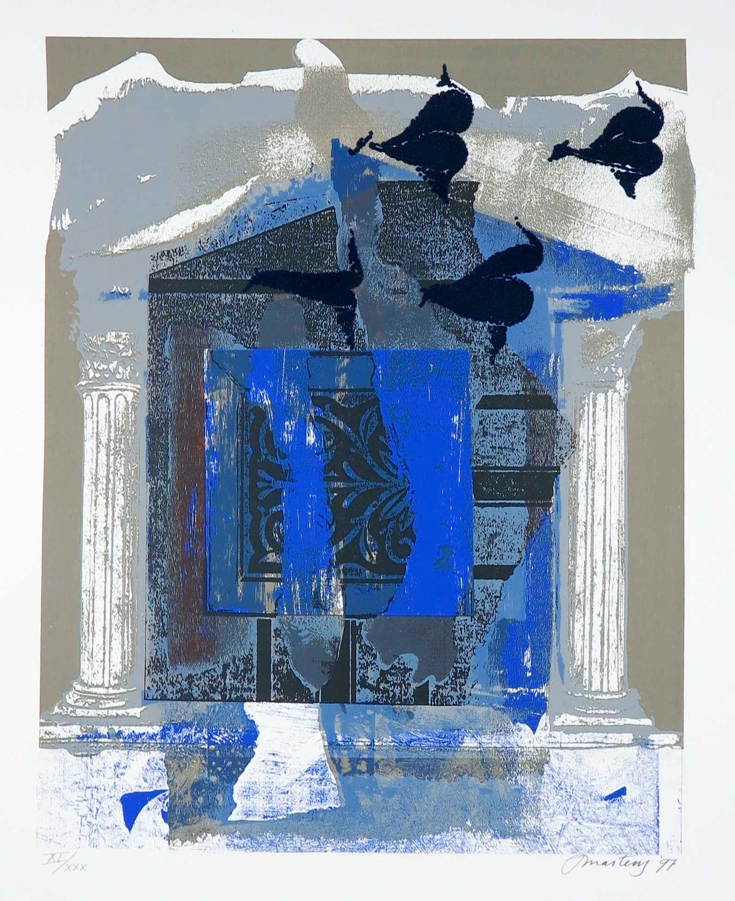 Jan Martens - Zeefdruk en flockdruk, Zonder titel kopen? Bied vanaf 1!