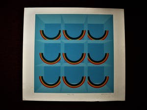 Patrick Hughes - Vermaard Brits "Op-Art" graficus - Grote zeefdruk "Made in Sky" gesigneerd kopen? Bied vanaf 1!