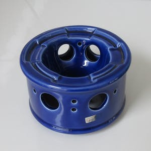 Plateelbakkerij Zenith - blauw platelen theelicht art deco stijl kopen? Bied vanaf 1!