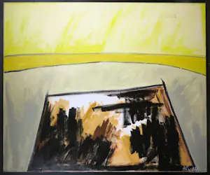 Aart Prins - Acryl op doek, Trapezium in landschap I (Groot) kopen? Bied vanaf 100!