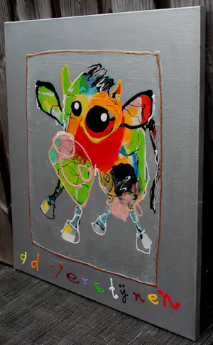 Ad Verstijnen - Olieverf op doek: "Happy cow'' - 2009 kopen? Bied vanaf 275!